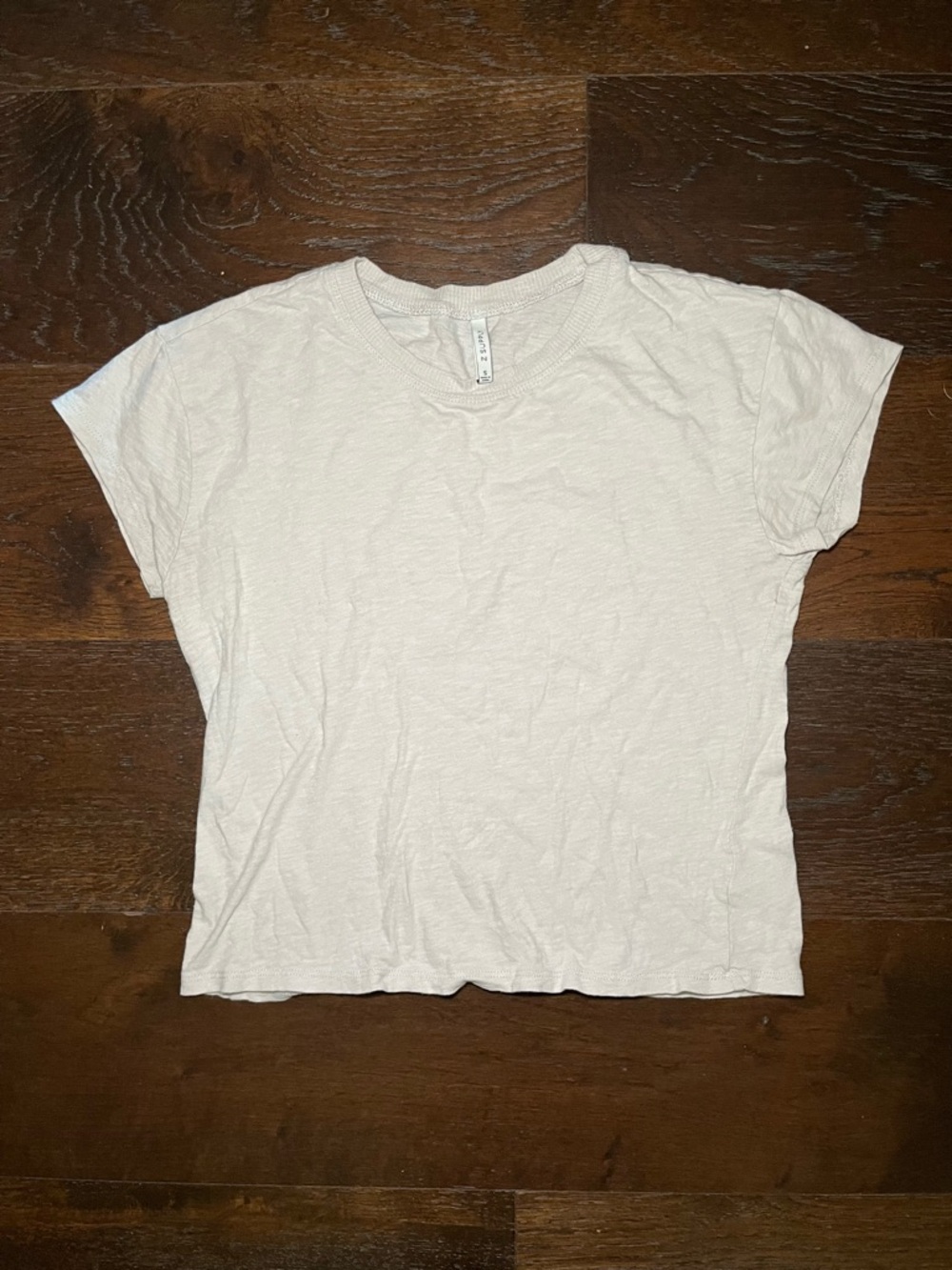 Z Supply Short Sleeve Crewneck Tee in Cream